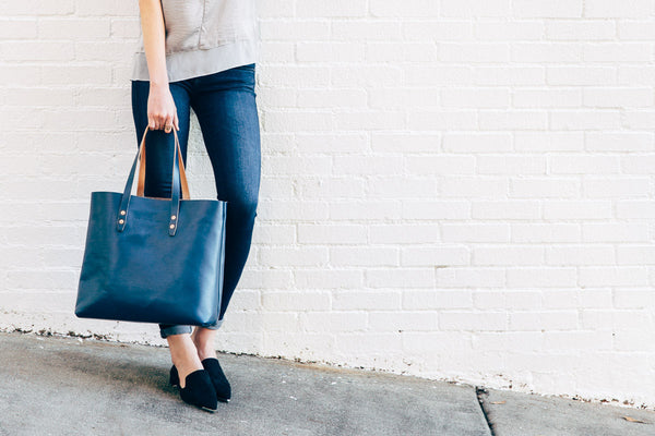 Vintage Tote Bag - Blue