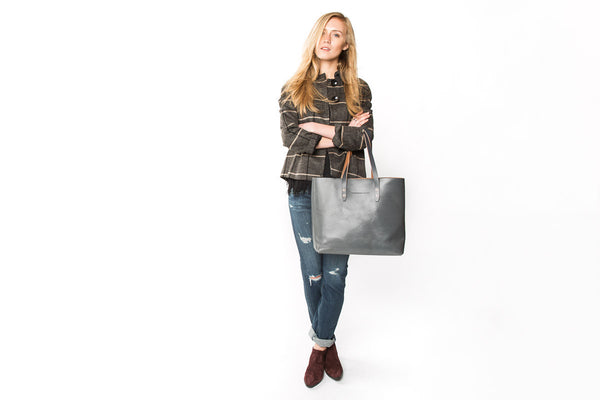 Vintage Tote Bag - Gray